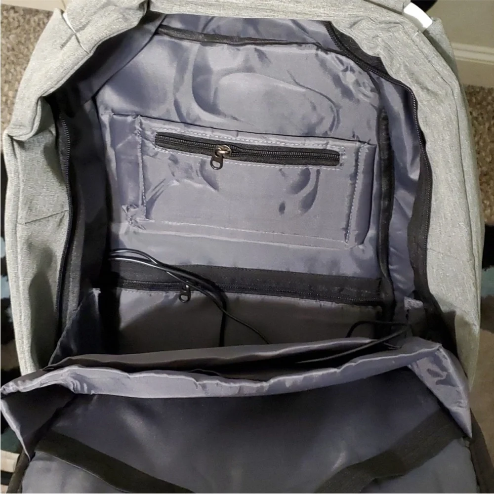 Anti Theft Multifunction UniSex Backpack USB Charging Laptop Rucksacks 17 X 12